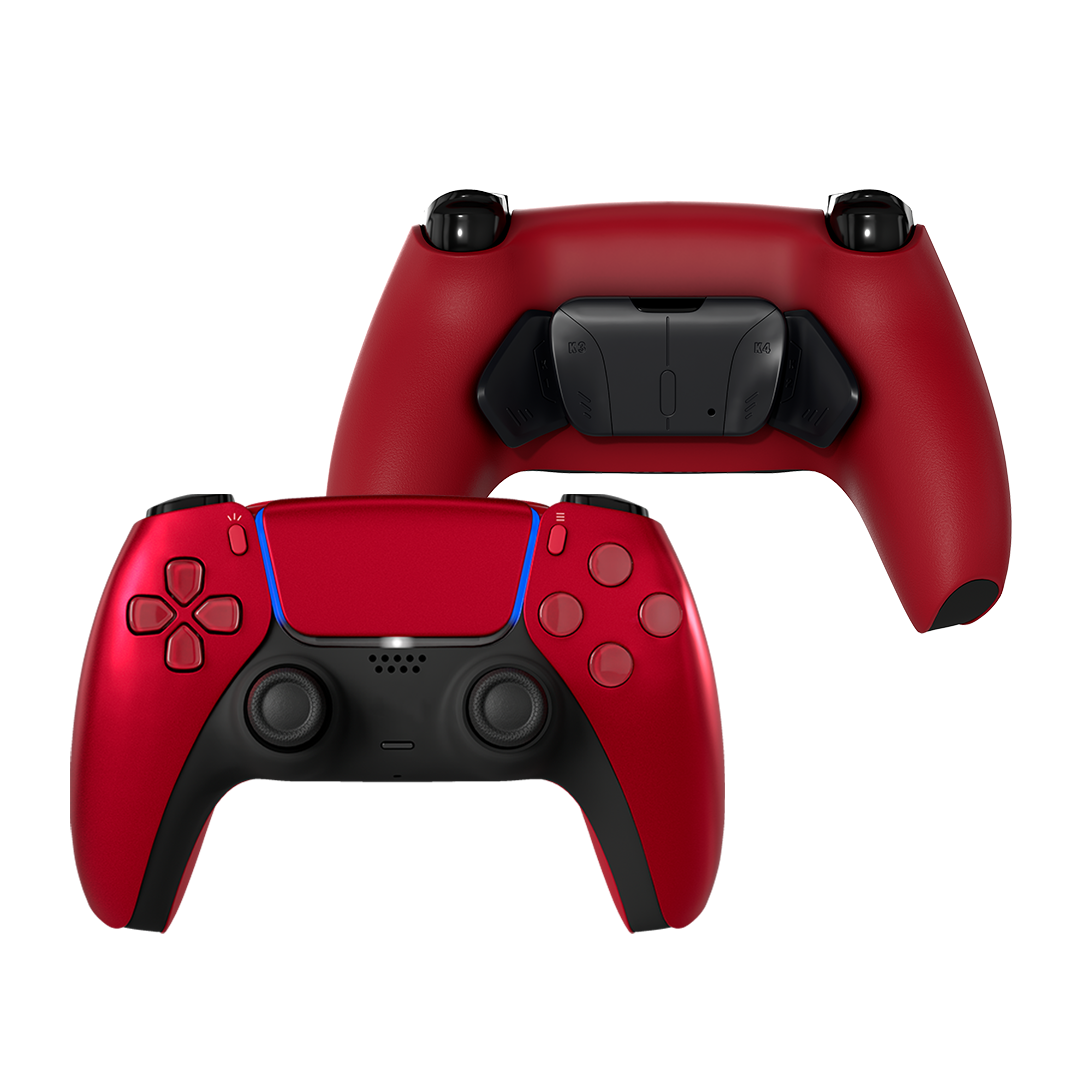 MERKA.G【即納】Sony PlayStation Dualsense Custom Controller PS5 / PC カスタムコントローラー ボタン数: 4つ カラー: ヴォルカニックレッド Volcanic Red