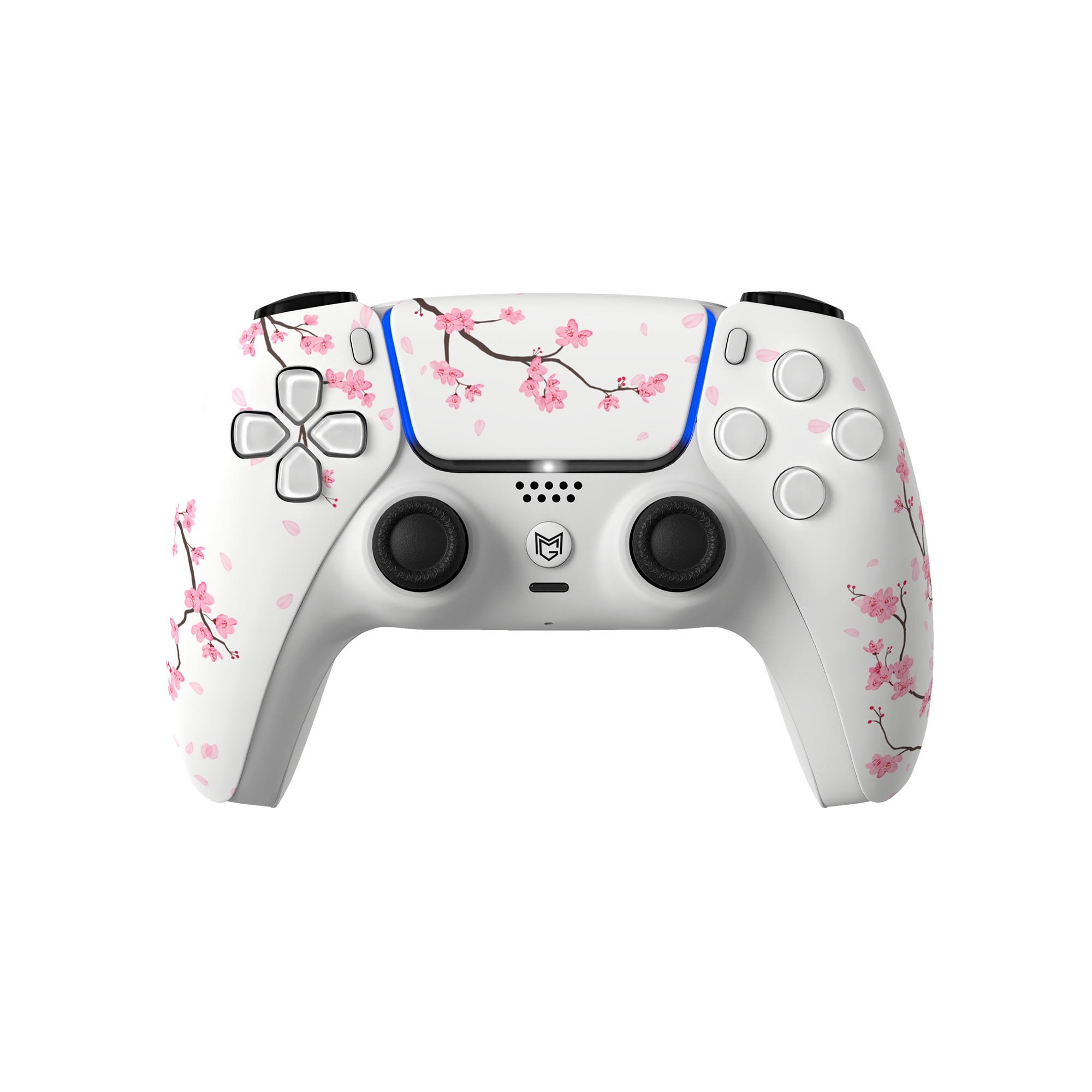 桜の花柄デザインDualSenseワイヤレスコントローラー PS5 / PC 対応 カスタムコントローラー ボタンタイプ オリジナル