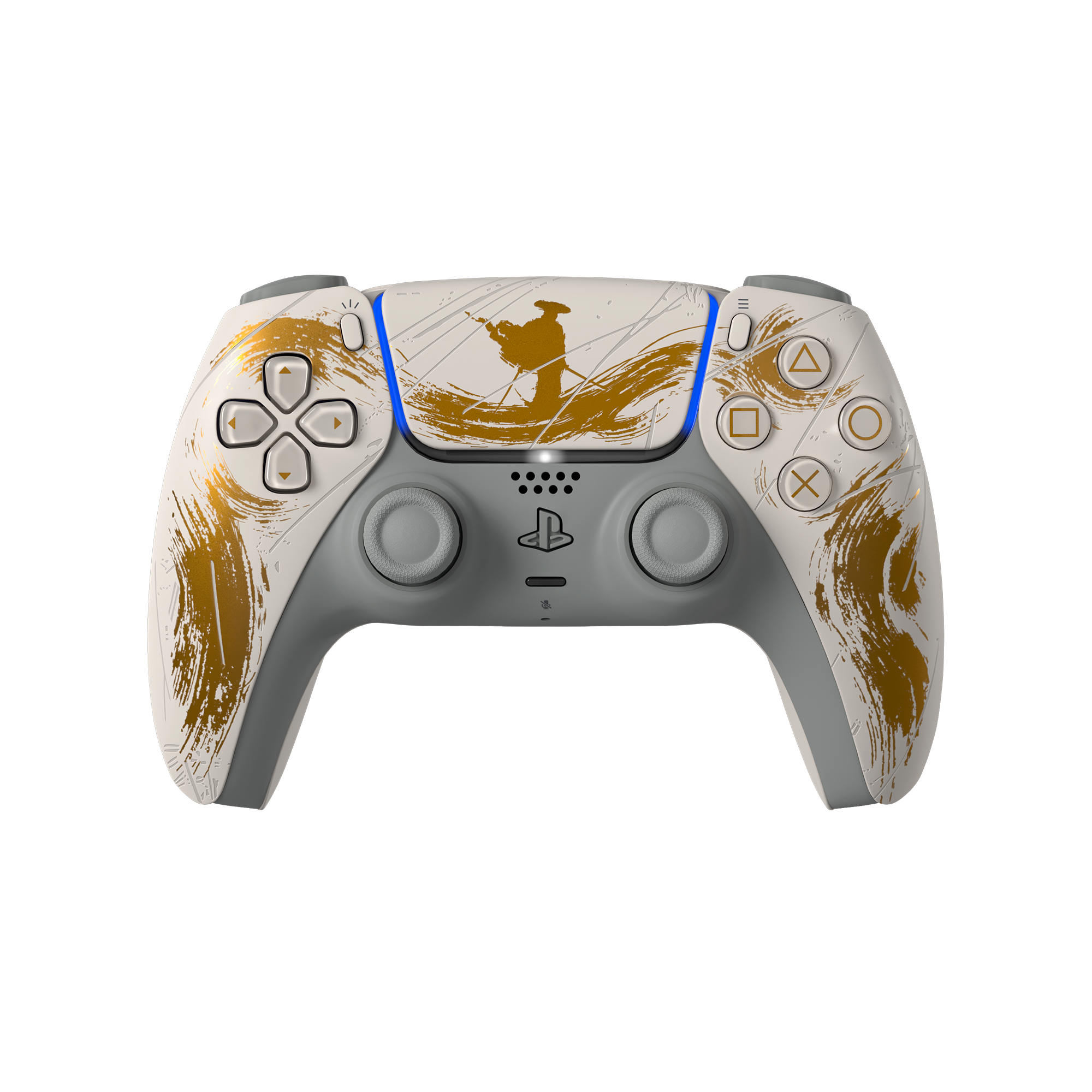 Sony PlayStation Dualsense Custom Controller PS5 / PC カスタムコントローラー Click trigger bumper クリックトリガーバンパー Color: Ghost of Yōtei Gold Grip: グリップ有り
