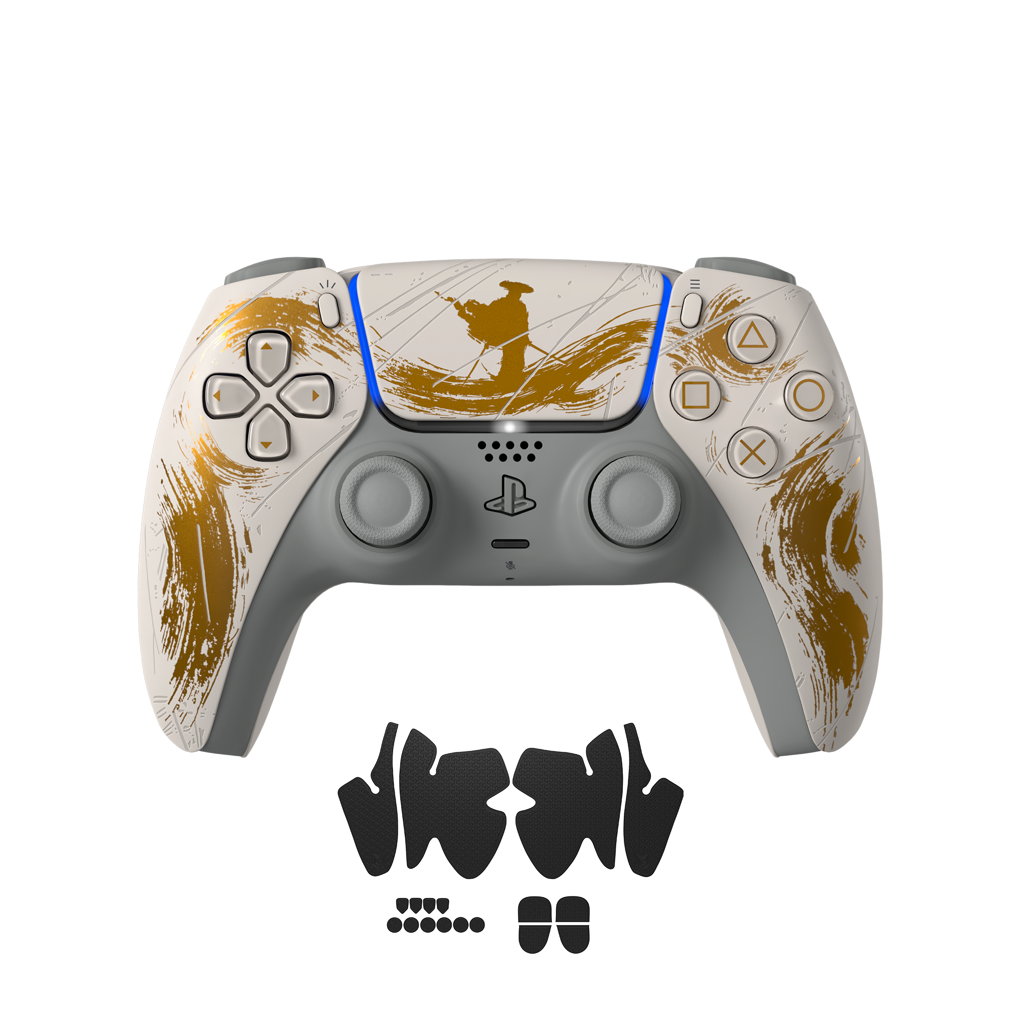 Sony PlayStation Dualsense Custom Controller PS5 / PC カスタムコントローラー Click trigger bumper クリックトリガーバンパー Color: Ghost of Yōtei Gold Grip: グリップ有り