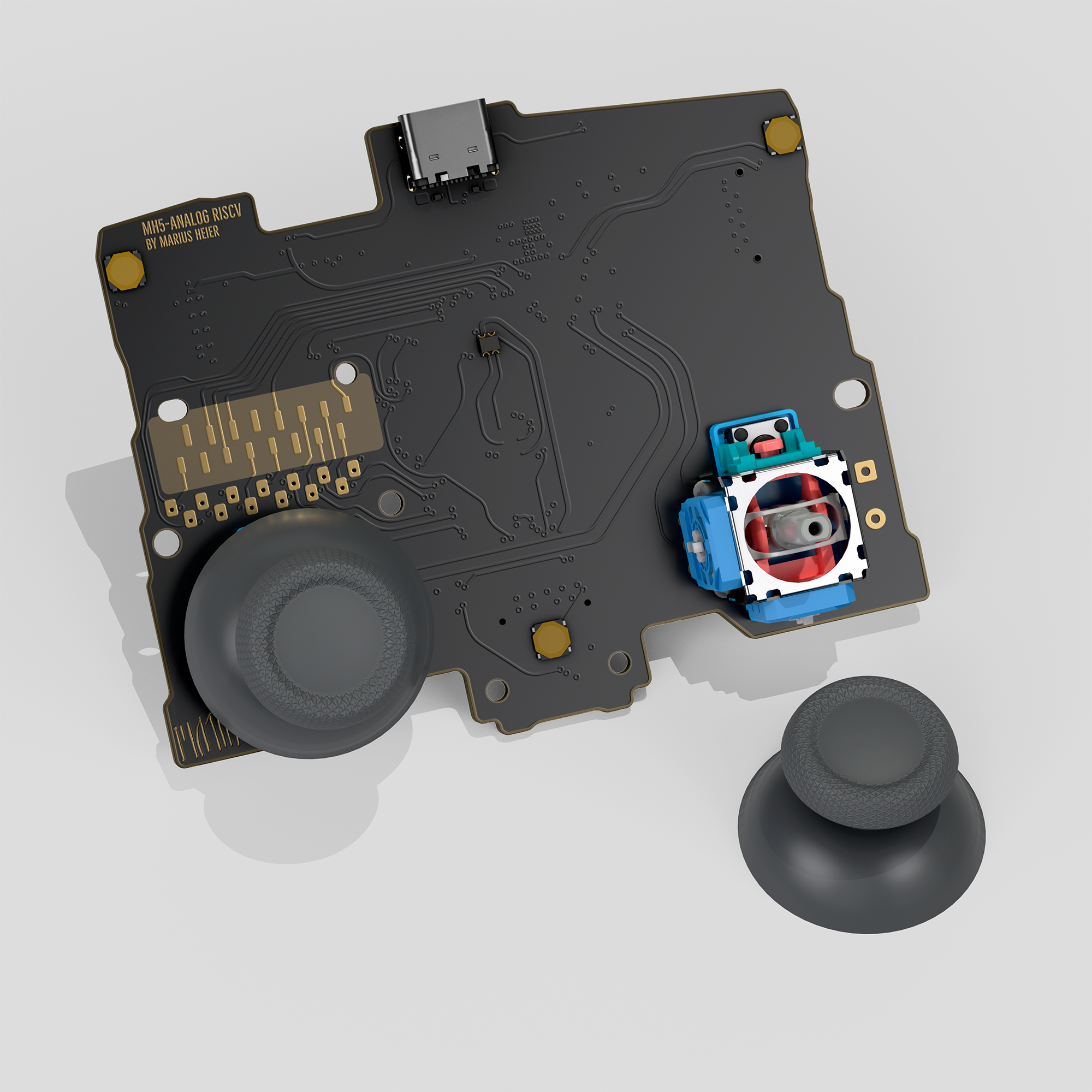 REACTA MH5 DualSense カスタム基板 純正ALPSアナログスティック（3PIN） / REACTA MH5 DualSense custom board — stock ALPS analog thumbstick (3 PIN) / placa personalizada REACTA MH5 DualSense — Stick analógico ALPS original (3 PIN)