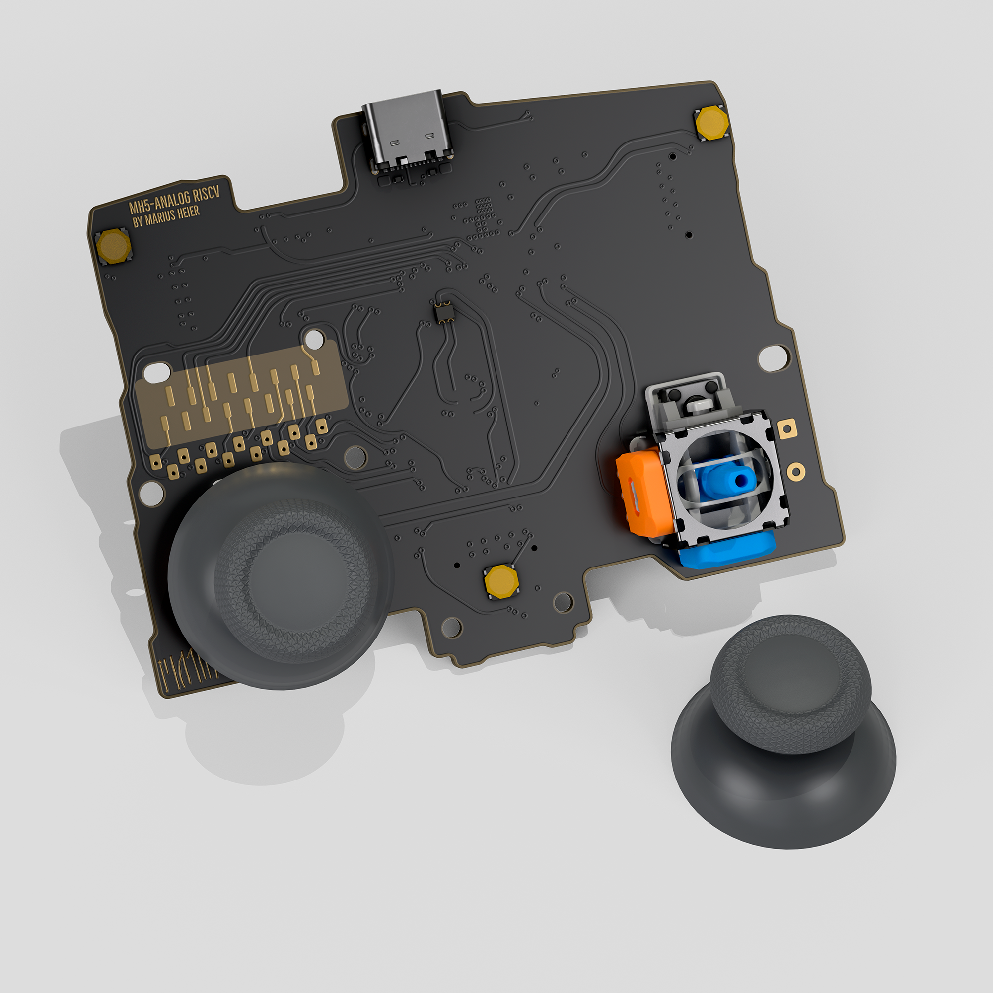 REACTA MH5 DualSense カスタム基板 TMRスティック（3PIN） / REACTA MH5 DualSense custom board — TMR stick (3 PIN) / placa personalizada REACTA MH5 DualSense — stick TMR (3 PIN)