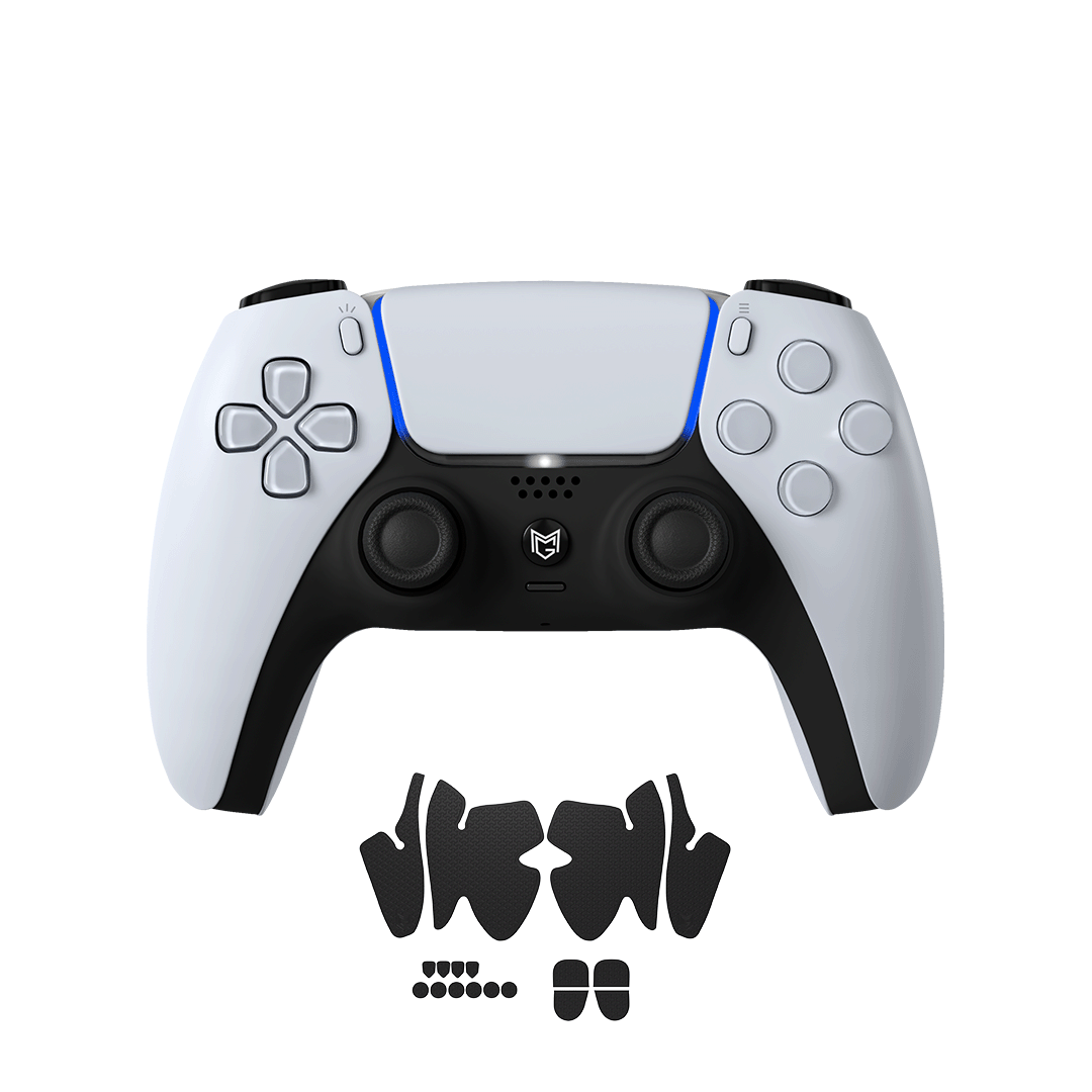 Sony PlayStation Dualsense Custom Controller PS5 / PC カスタムコントローラー Click trigger bumper クリックトリガーバンパー Color: White Grip: グリップ有り