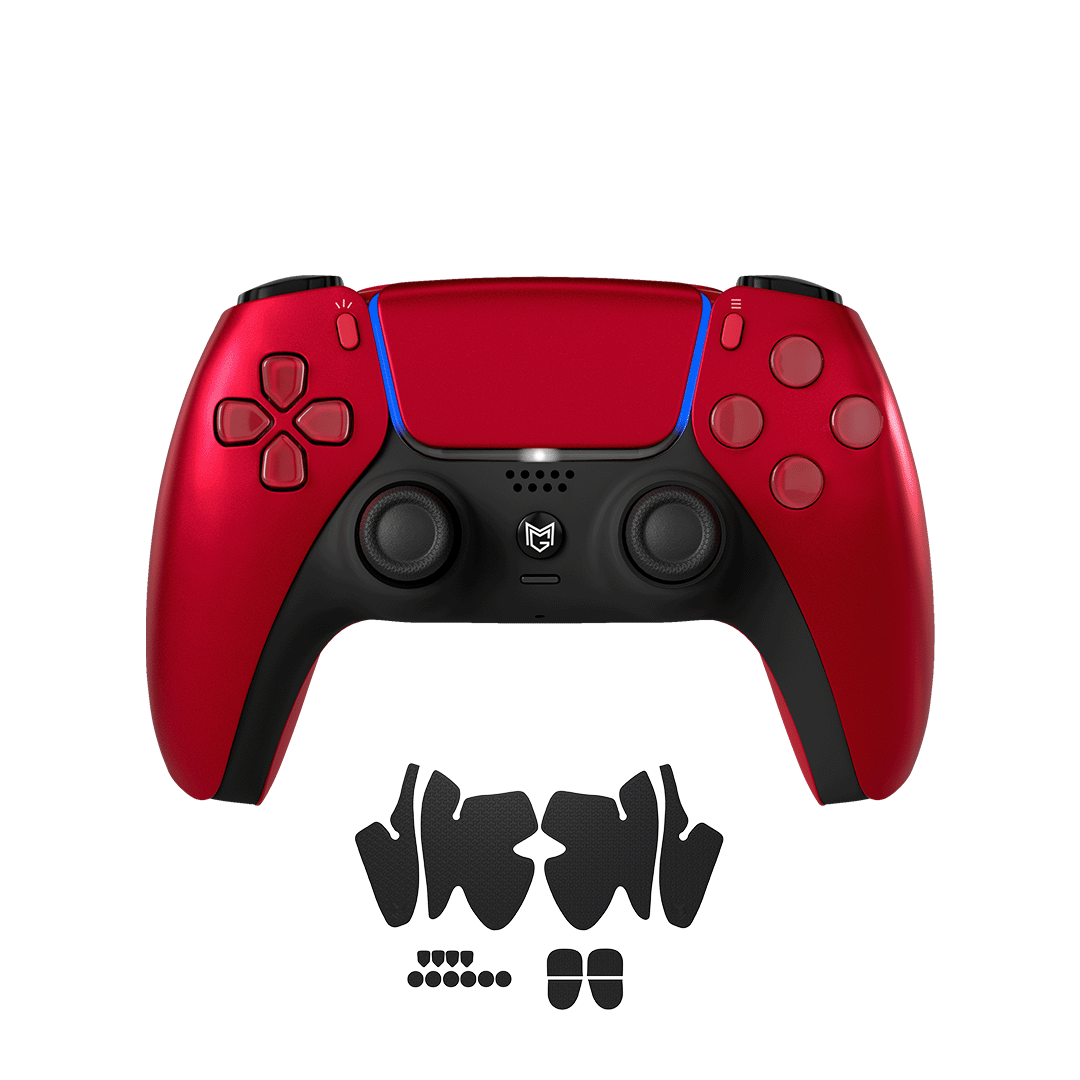 Sony PlayStation Dualsense Custom Controller PS5 / PC カスタムコントローラー Click trigger bumper クリックトリガーバンパー Color: Volcanic Red Grip: グリップ有り