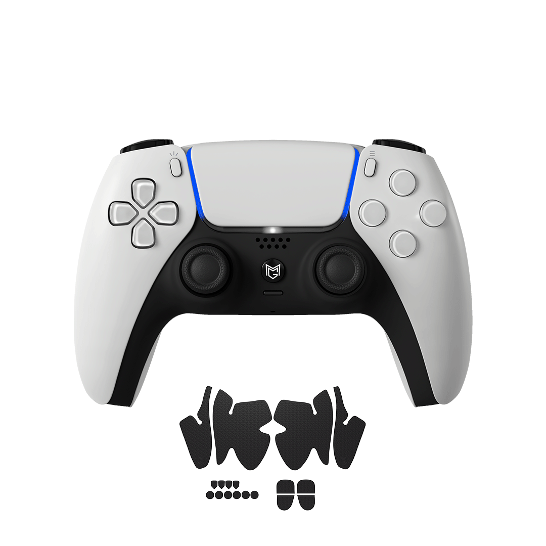 Sony PlayStation Dualsense Custom Controller PS5 / PC カスタムコントローラー Click trigger bumper クリックトリガーバンパー Color: White Grip: グリップ有り